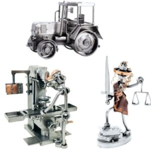 Unikke metalfigurer med fagtema (kan graveres)